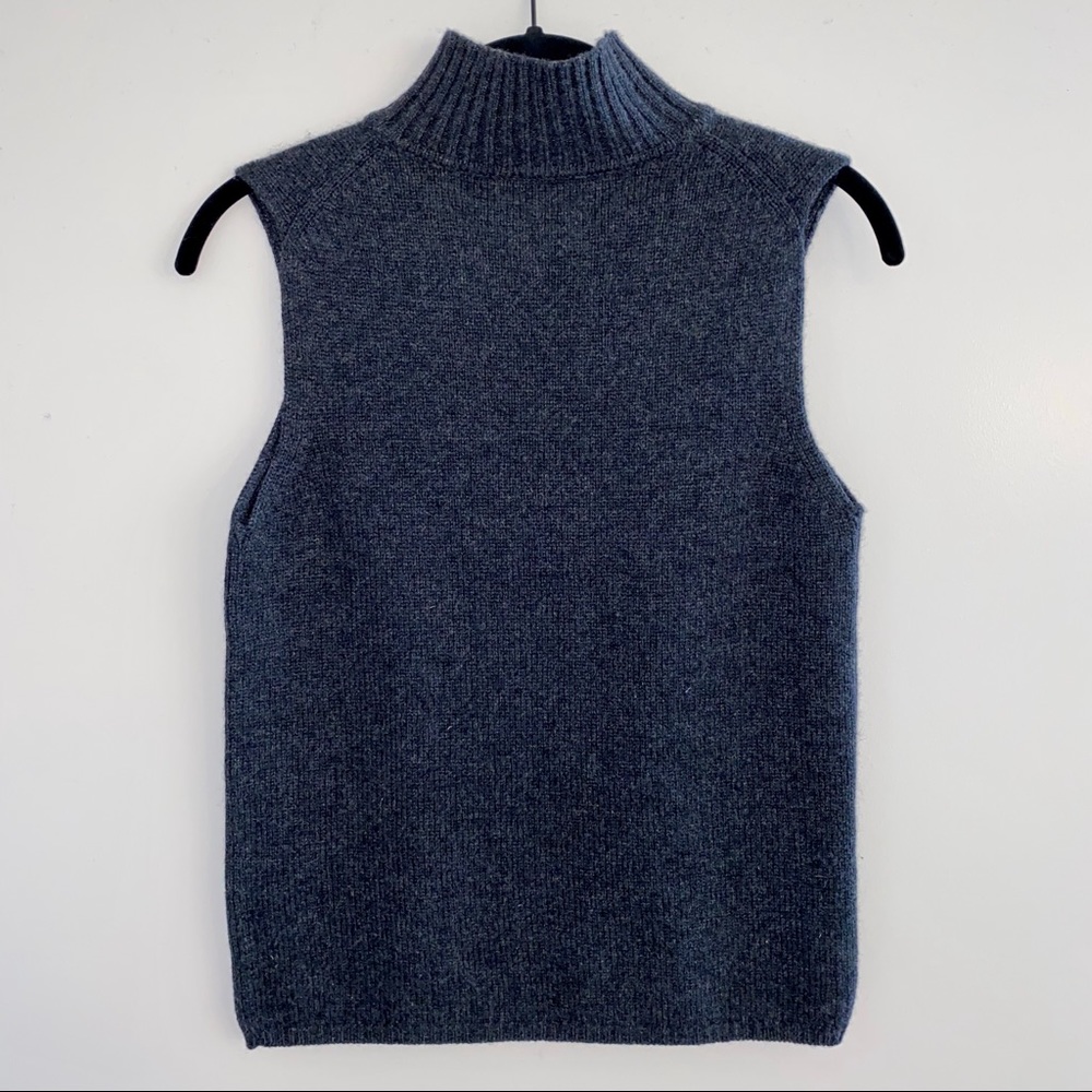 Grey Cashmere Turtleneck Sweater